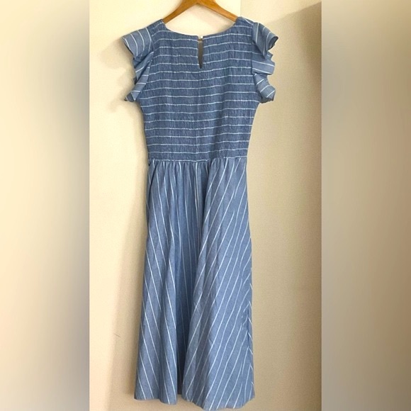 NWT ππ€Simplee Apparel linen blend midi dress size L, has pockets! π€π - Picture 8 of 8